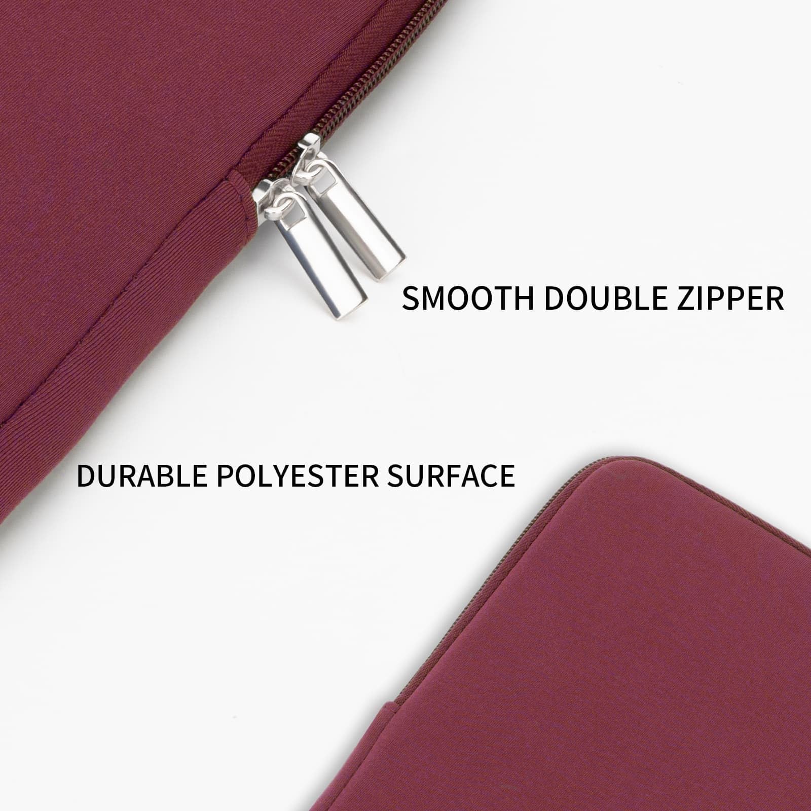 RAINYEAR 11-11.6 Inch Laptop Sleeve Case Soft Lining Padded Cover, Red