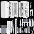 Cleaning Kit for Phone Headphone 32 in 1 Multi-Functional Electronics Cleaning Kits for Cell Phones, Computer, Monitor, Earbuds, Laptop, Camera, Lens Portable White Cleaning Kit Tool
