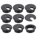 uxcell 8 Pcs 35mm (1.38 Inch) Desk Grommet, Plastic Cable Hole Cover, Wire Cord Cable Organizer for Home Office Computer Desk Cabinet, Black