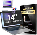 Magnetic Laptop Privacy Screen Filter 14 inch for 16:9 Widescreen Computer Monitor, Removable Anti Blue Light Privacy Shield, Anti-Glare Protector