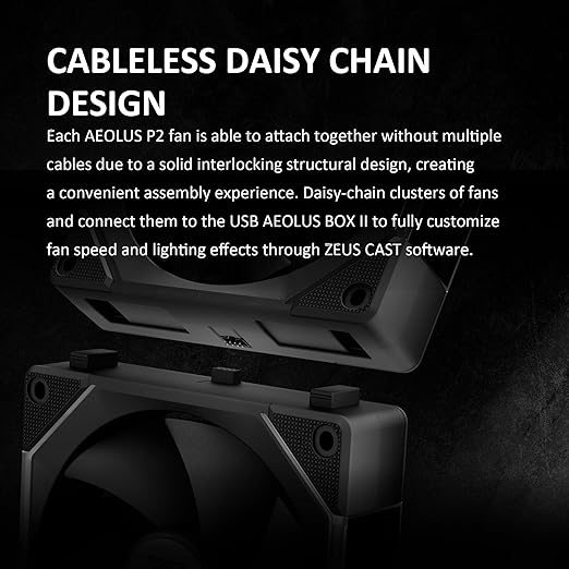 GAMDIAS Aeolus P2-1203U 120mm ARGB PWM Fan(3 Fan Pack w/USB Hub), Include Reverse Fan Blade x3, ARGB Sync Ready, Easy Installation & Cabless Daisy-Chain Design, Silent Operation, Up to 2400RPM, Black