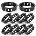 10PCS 2" Black Cable Snap Bushing Grommet, Snap in Cord Bushing Protect Cables