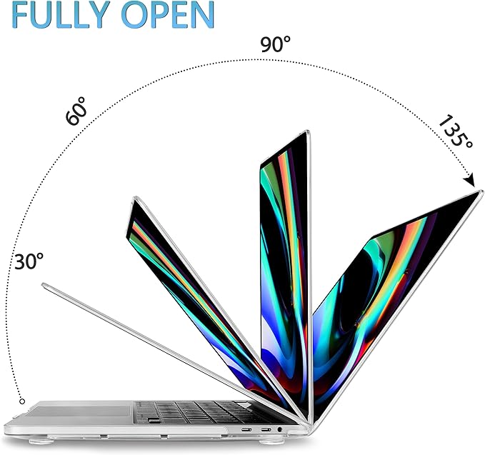 Mektron for MacBook Pro 16 inch A2141 Case 2020 2019 Release with with Retina Display & Touch Bar & Touch ID, Abstract Artistic Plastic Hard Shell Cover Keyboard Skin Screen Film