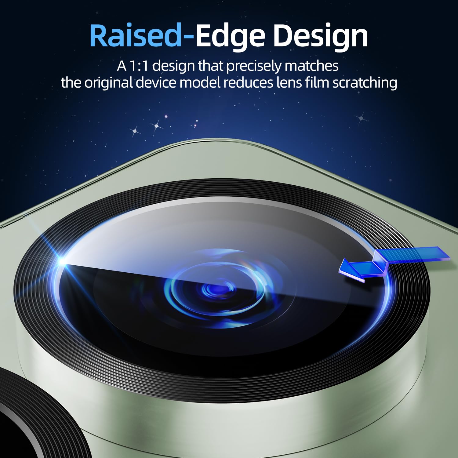 X-it Camera Lens Protector for Samsung S25, 9H Tempered Glass, Independent Metal Aluminum Edge Original Protection Design, Suitable for Phone Case, Anti-scratch, Anti-reflective,Mint