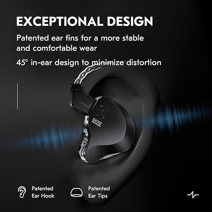 in Ear Monitor Headphones,CCZ DC02 Type-C IEM Earphone Dual Magnetic Circuit DD Wired Headphones,Professional Hifi Earphone,Stereo Sound Gaming Earbuds Headphone,CCZ In Ear Monitor for System