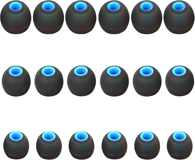 Silicone Earbud Tips Replacement - Fit Most Earbuds (Inner Hole 3.8mm - 5.1mm) - 9 Pairs S M L