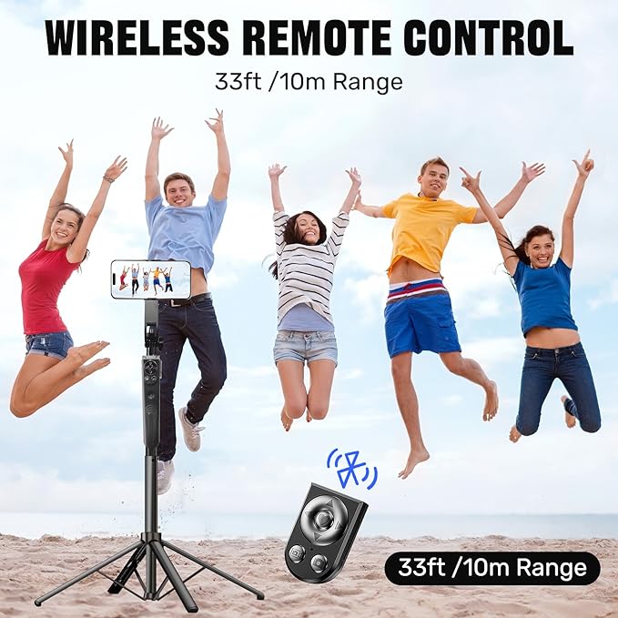 Auto Face Tracking Selfie Stick Tripod for iPhone with Light,360 Rotation That Follows Your Movement,70" Phone Camera Tripod Stand with Remote for Content Creator Vlog Live Stream Video Recording