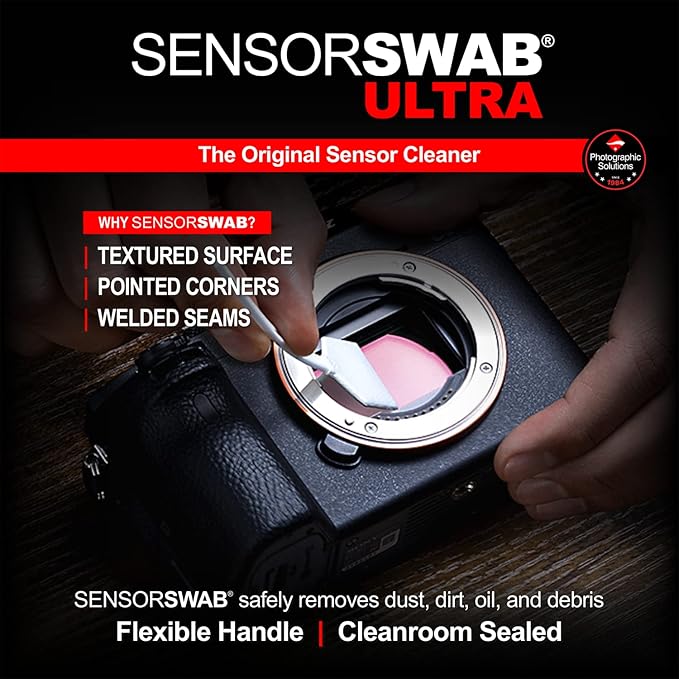 Photographic Solutions Digital Survival Kit - Type-3 (24mm) Sensor Swabs, PEC-PAD Photo Wipes, E-Wipe Packet, Eclipse Optic Cleaning Fluid - Camera Cleaning Kit with Travel Bag