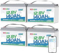 Redodo 12V 140Ah Dual Purpose Lithium Marine Battery, 1000CCA Group 31 Bluetooth Starting Battery with Self Heating, 4 Pack