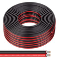 10 Gauge Wire 100FT Tinned Copper Wire-2 Conductor Parallel Wire Insulated Stranded Wire for Solar Panel Car Audio Automotive Low Voltage Electrical Wire for LED Lighting (10AWG 100FT)