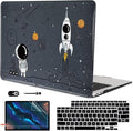 for MacBook Air 13 inch Case 2020 2019 2018 Release M1 A2337 A2179 A1932, Glitter Crystal Pritned Pattern Hard Case Cover for Mac Air 13.3" Retina Display Touch ID, Astronauts & Spacecraft