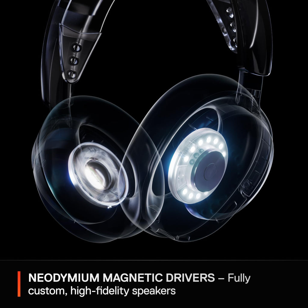 SteelSeries Arctis Nova 3P Wireless Multi-Platform Gaming Headset — Mobile App Control — 40 HR Battery — Neodymium Magnetic Drivers — 2.4GHz/Bluetooth — PS5, PS4, PC, Switch, Mobile — White