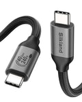 Silkland USB 4 Cable for Thunderbolt 4 Cable 3.3FT, 40Gbps Data Sync, 8K/5K USB C Monitor [USB-IF Certified] Netbraid-48 240W USB C Thunderbolt, Compatible for SSD, MacBook, iPad,Docking