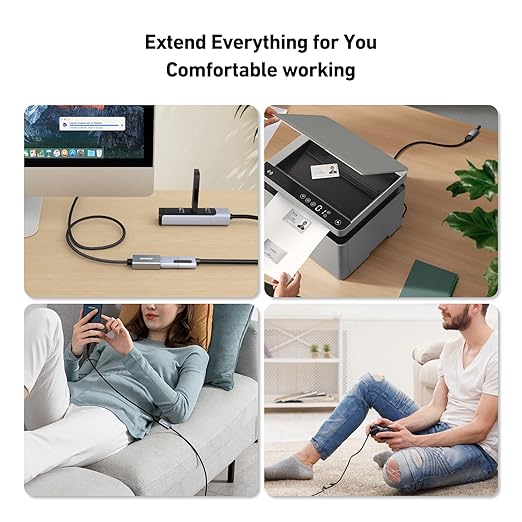 BENFEI USB 3.0 Extension Cable 10 Feet, Nylon Braided Compatible with Webcam, Camera, Phone, USB hub, Mouse, Keyboard, Printer, Hard Drive, Headset