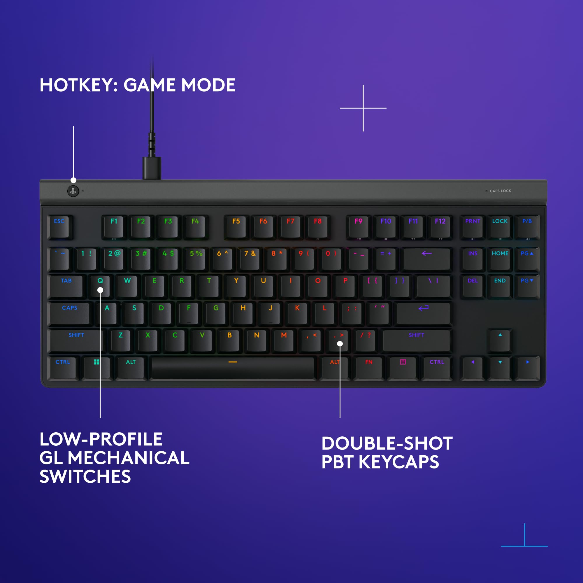 Logitech G515 TKL Gaming Keyboard (Tactile) - Black
