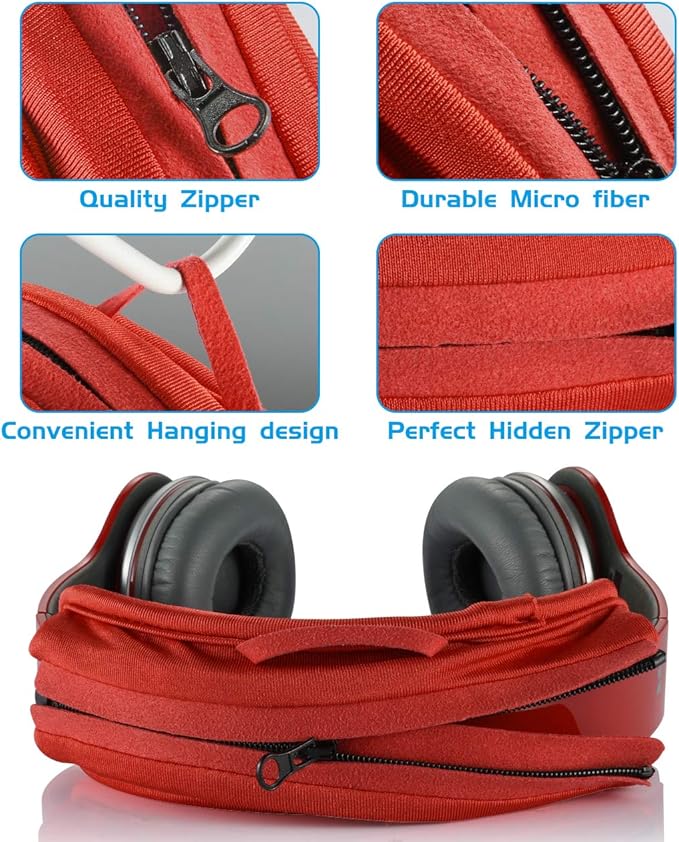 TXEsign Universal Replacement Headband Cushion Pad Cover Protector Compatible with ATH M50X, QC 35i/35ii, QC25, Solo 2/Solo 3, Studio 2/3 Headphones (Red)
