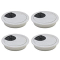 Desk Grommet 2-3/8" (60 mm), Desk Cord Hole Cover, Cable Grommet ABS Plastic, Desk Hole Grommet for Office and Home Table Cable, Detachable Cable Cord Organizer (Silver Sand 4 Pcs)