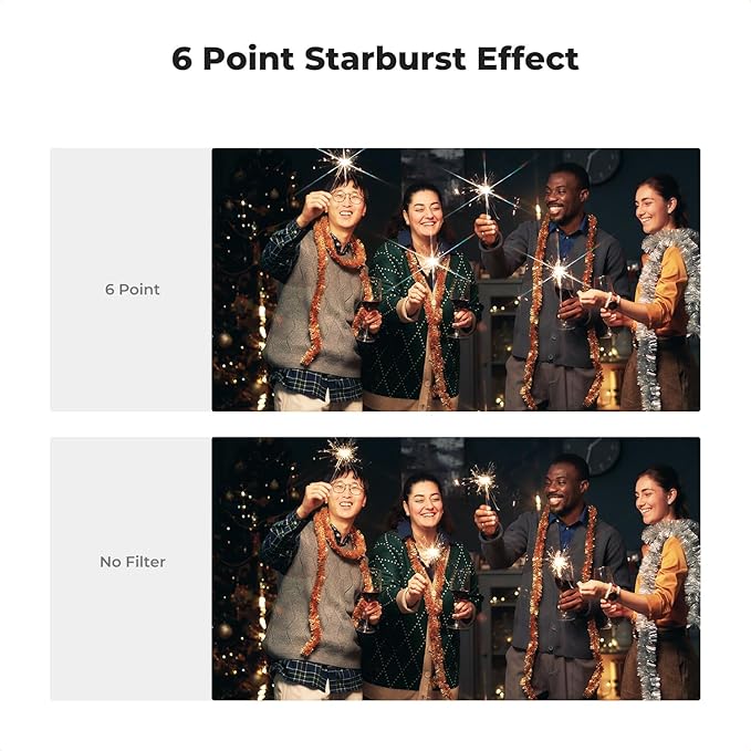 K&F CONCEPT 67mm Star Filters Kit (3pcs) 4 Points 6 Points 8 Points Cross Screen Starburst Filters Set -18 Layer Coating Ultra Slim Optical Glass Camera Lens Filter with 3 Cleaning Cloth