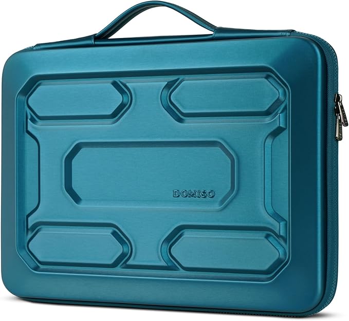 DOMISO 15.6 inch Laptop Sleeve with Handle Shockproof Waterproof EVA Protective Case for 15.6" Yoga 720 IdeaPad 310 320 ThinkPad T570/Legion 5 Gen 6/HP Envy 15/15.6" Notebooks, Teal