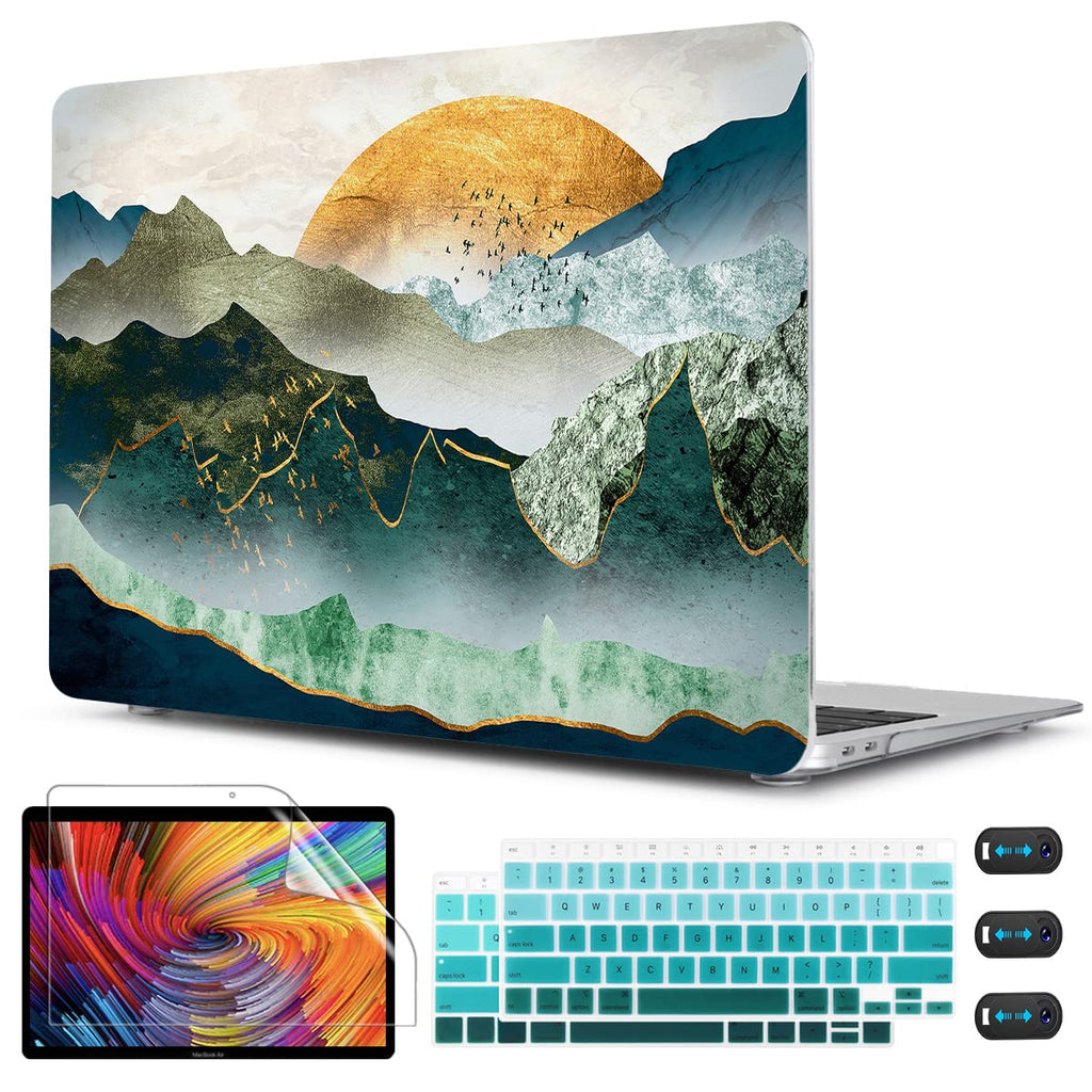 CISSOOK Compatible with MacBook Air 13 inch Case 2021 2020 2019 2018