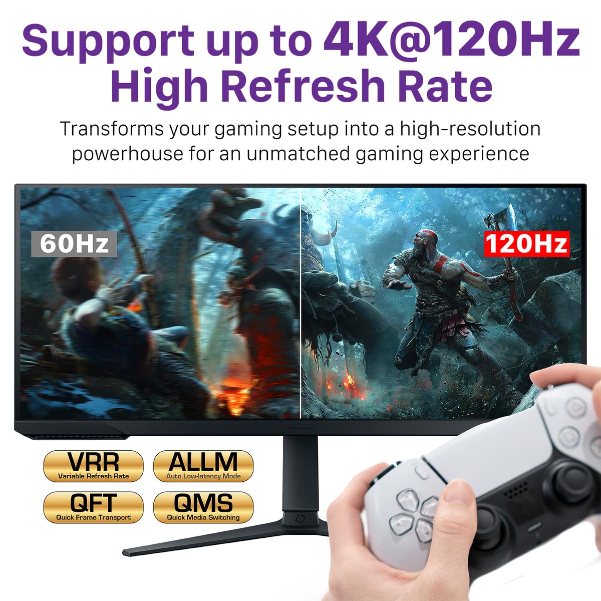 Fosmon HDMI 8K Bi-Directional Switch, Support 8K@60Hz 4K@120Hz HDR10+ HDCP 2.3 1 in 2 Out / 2 in 1 Out HDMI 2.1 Switcher, High Speed 48Gbps HDMI Splitter Compatible with PS4 PS5, Xbox, Roku, Apple TV