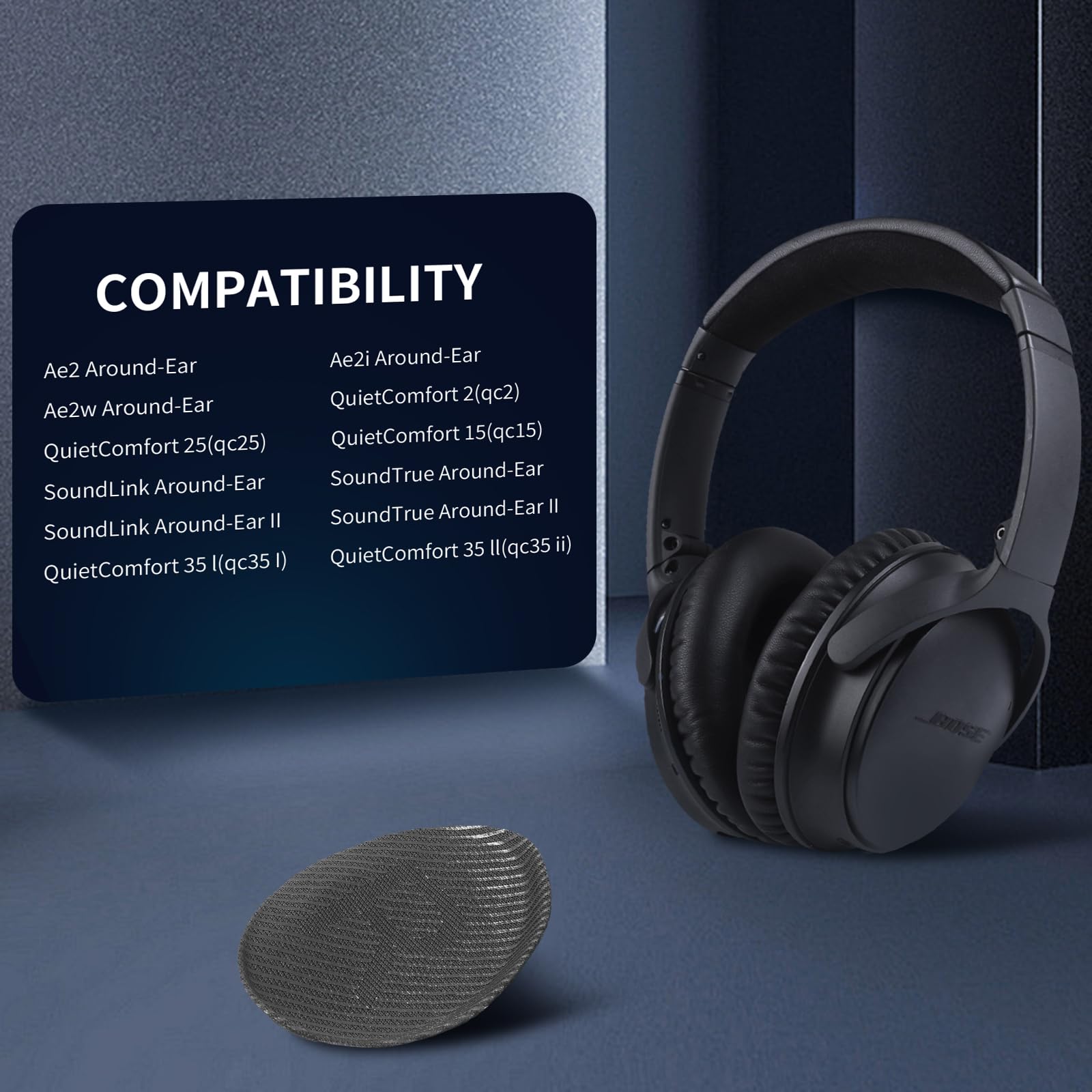 Chaliashi Ear Pads for Bose QC35: Durable Comfortable Noise Cancellation Replacement Cushion Earpads for Bose Quitecomfort 35 QC35 QC35 ii Headphones with Good Audio Quality