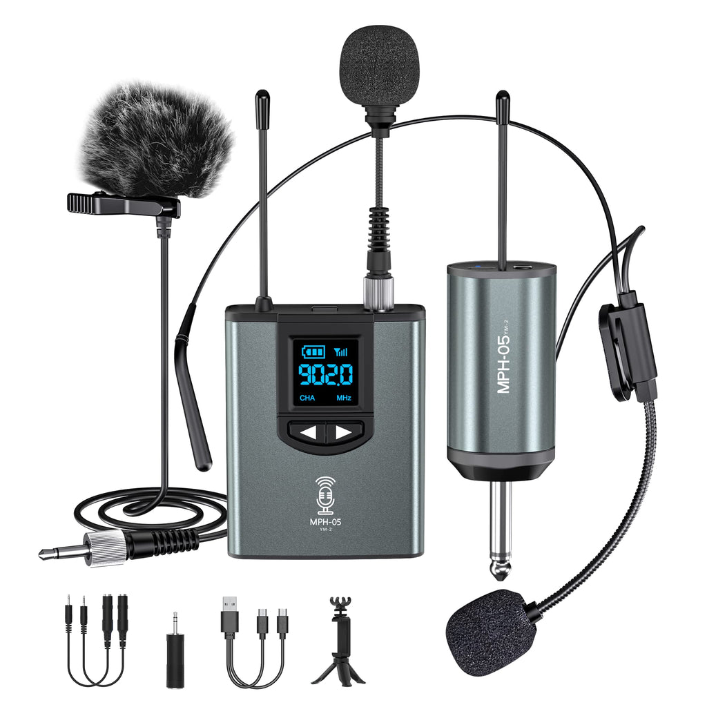 Wireless Microphone System for PA Speaker, Camera, Recording, Teaching