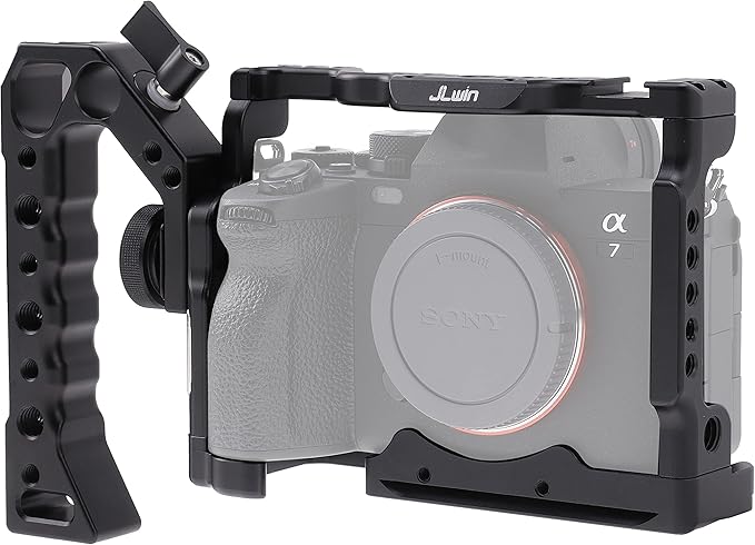 A7 IV Cage Support, Hersmay Camera Cage with Top Handle for Sony A7 IV / A7S III Full Frame mirrorless Camera