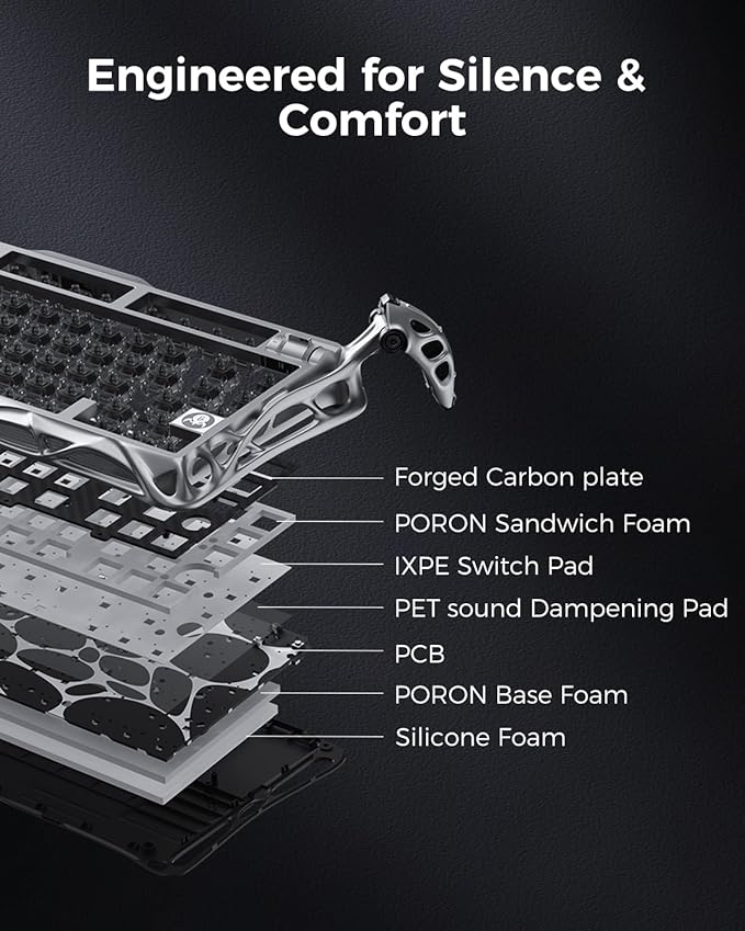 GravaStar Mercury V75 Pro HE Keyboard – 75% Layout Gaming Keyboard, Hall‑Effect Magnetic Switches, Only Wired, Hot‑Swappable, 8000 Hz Polling, Dual‑Zone RGB, Semi‑Aluminum Frame with Cyberpunk