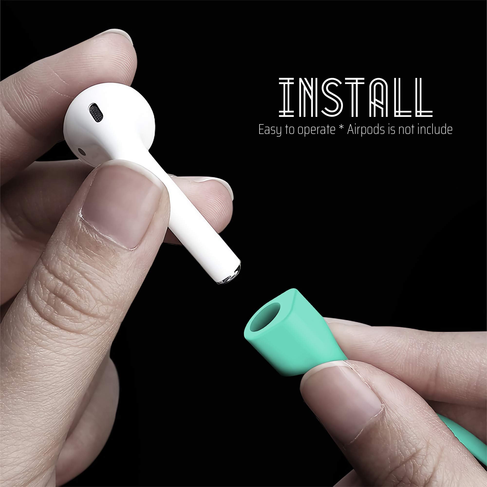 cobcobb Ultra Strong Magnetic Airpod Pro Strap Anti-Lost Cord Sports Lanyard Compatible with Airpods 3rd 2nd Generation Pro 3 2 1 (Mint)