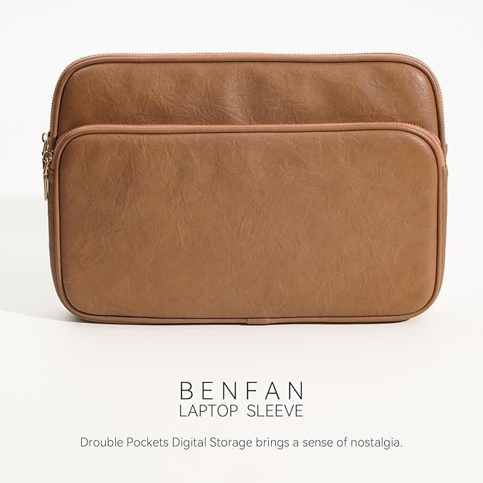 Laptop Sleeve Bag 15 Inch Compatible with MacBook Air 15, MacBook Pro 15 A1990 A1707, Surface Laptop 15, New Dell XPS 15 Color Brown