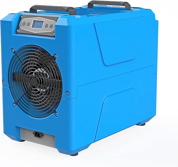 MOUNTO Commercial Dehumidifier, 150 Pint High-Capacity, Includes Pump Drain Hose for Water Damage Restoration, Ideal for Basements, Warehouses & Job Sites