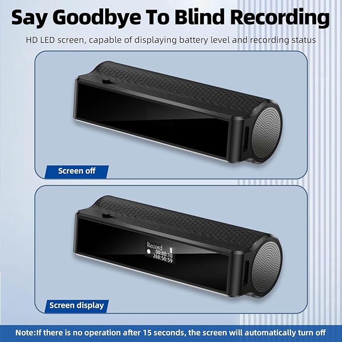 Z8Pro 128GB LED Power Display Magnetic Voice Recorder,35Days Continuous Recording Device,Voice Activated Recorder with AI Noise Reduction,Audio Recorder for Meetings/Lectures/Interviews