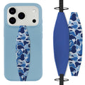 Switchbands Colorful Phone Grip Strap – Reversible Elastic Phone Strap, Adhesive-Free, Arthritis Friendly, Anti-Theft Phone Strap, Wireless Charging Compatible, Universal Fit – Blue & Cobalt Blue