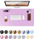YSAGi Leather Desk Pad Protector, Office Desk Mat, Large Mouse Pad, Non-Slip PU Leather Desk Blotter, Laptop Desk Pad, Waterproof Desk Writing Pad for Office and Home (Taro Purple, 23.6" x 13.8")