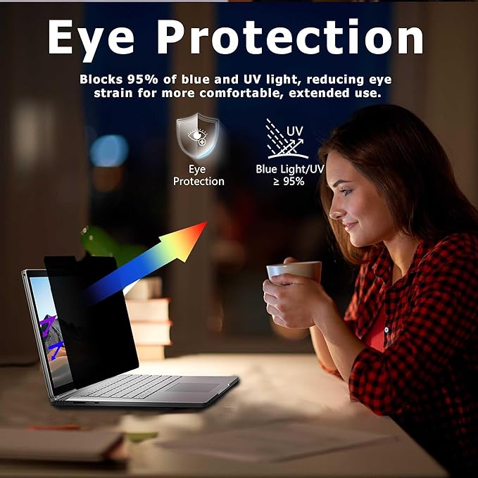 Adeway Magnetic Privacy Screen for Surface Laptop 13 inch (2025), Anti-Glare, 30° Side View Protection, Washable & Reusable Privacy Filter, Bubble-Free Installation