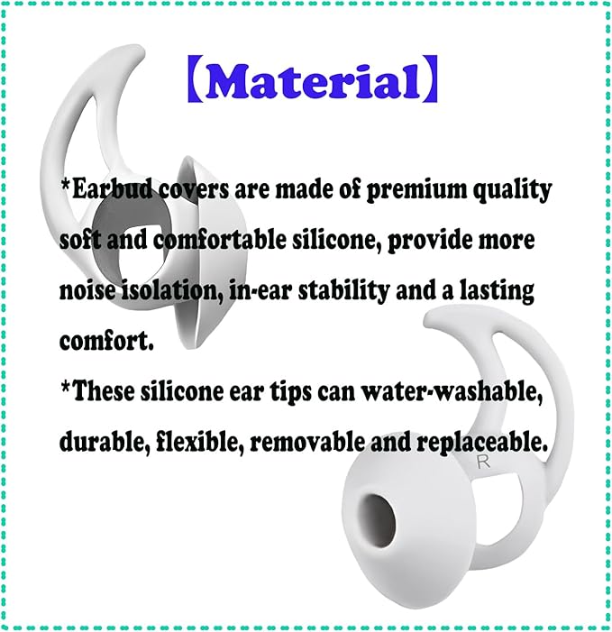 3 Pairs Earbuds Replacement Tips Large，Silver Earbud Tips ，Silicone Eartips Compatible with Bose QuietComfort and Sport Earphones