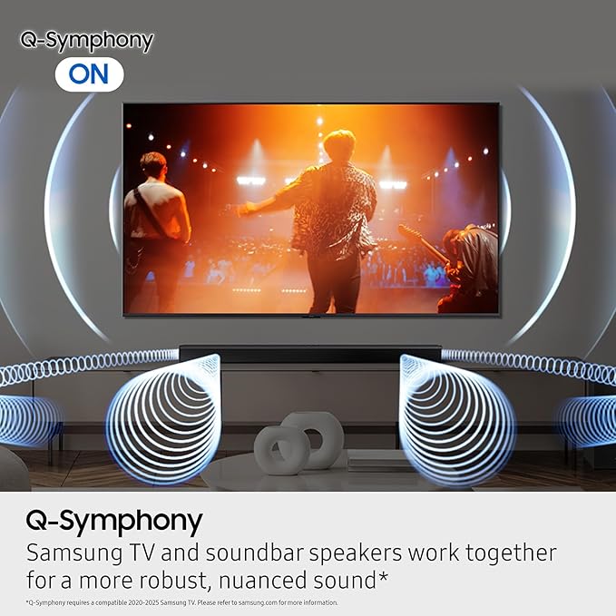 Samsung B-Series Soundbar HW-B750F 5.1 ch Subwoofer (2025 Model) Voice Enhance Mode, Q-Symphony, Adaptive Sound