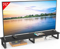 YAOHUOO 59" Large TV Riser for 32-75 inch TV, TV Riser Stand Shelf with Steel Legs, Tabletop TV Stand Riser for Home Office,Black