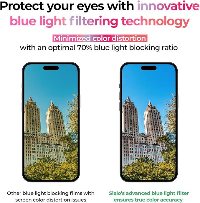 SIELO 2 Pack Matte Screen Protector for iPhone 12, 9H Hardness Shatterproof & paper-feel PET Film, Anti-Glare & Anti-Fingerprint Case Friendly iPhone 12 Paper Screen Protector Film.