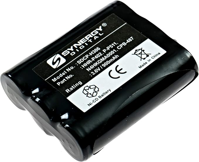 Synergy Digital Cordless Phone Batteries, Compatible with Panasonic P-P511 Cordless Phone, Combo-Pack Includes: 2 x SDCP-H306 Batteries