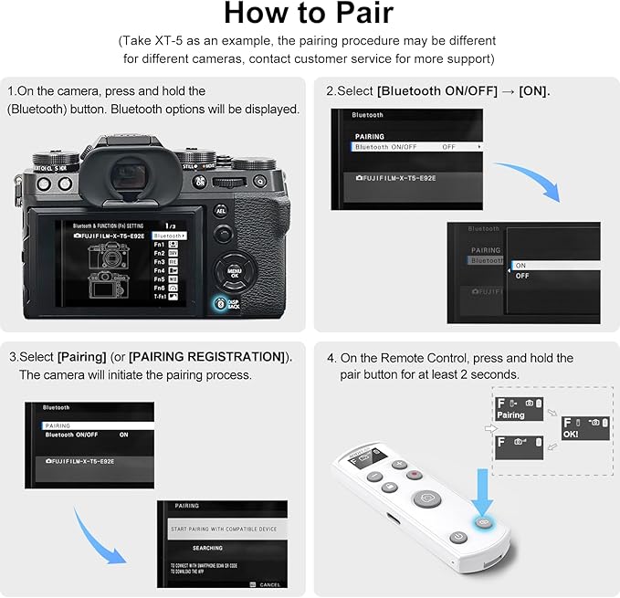 AODELAN for Fujifilm Camera Tripod with Rechargeable Wireless Shutter Release,Shooting Grip Remote Control Handle for Fuji X-T3,X-T4,X-T5,X-T30,X-T30 II,X-T50,X-H2,X-H2S,X-S10,X-S20,X100 VI,X-M5