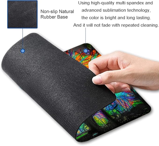 Spring Life Tree Custom Design Square Waterproof Non-Slip Rubber Base Mouse Pad for Office Laptop, 9.5"x7.9"x0.12" Inch