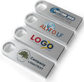 ABLAZE Custom Flash Drive 128GB 10 Pack, Personalized USB with Your Logo Metal Thumb Drives USB 2.0 Memory Stick Pendrive (Sliver)