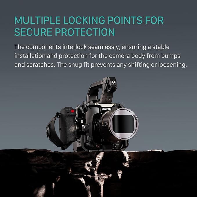 Tilta Camera Cage Pro Kit V-Mount for Canon C400 | Includes Cage, Battery Plate, Shoulder Baseplate, Right Side Arm & More | Arri Rosette, NATO Rail, 3/8"-16 & 1/4"-20