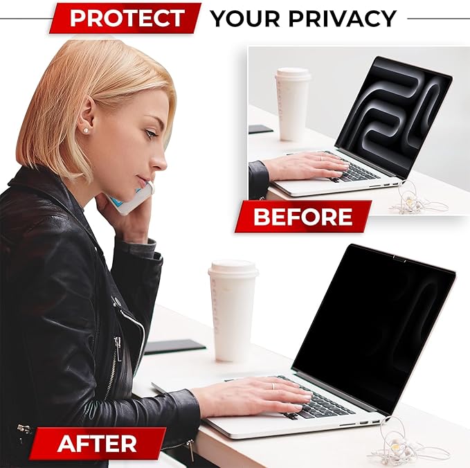 Magnetic Privacy Screen for MacBook Pro 14 Inch (2021-2024, M1, M2, M3, M4, Pro, Max) Removable Laptop Privacy Filter Shield and Protector