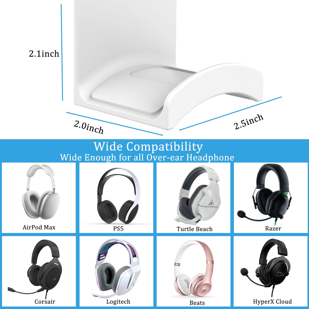 SOKUSIN Headphone Stand Headset Holder, White