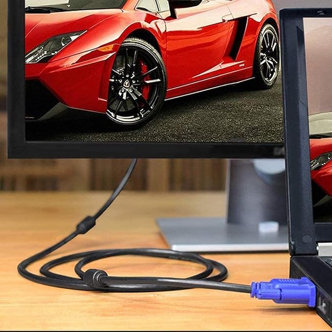 PASOW VGA to VGA Monitor Cable HD15 Male to Male for TV Computer Projector (15 Feet)