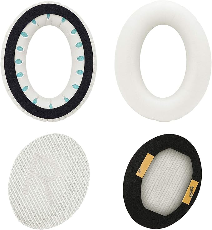 Replacement Ear Pads for Bose QuietComfort 35 (QC35) & Quiet Comfort 35 II (QC 35 ii) Headphones, EarPads Cushions with Noise Isolation Memory Foam, Softer Protein Leather, Added Thickness