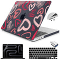 Teryeefi Design Case for M5 MacBook Pro 14 inch 2025 2024 2023 2021 Release M4 A3112 A3401 A3185 M3 A2918 A2992 M2 A2779 M1 A2442, Hard Shell Cover + Keyboard Cover for 14 inch MacBook Pro, Heart A002